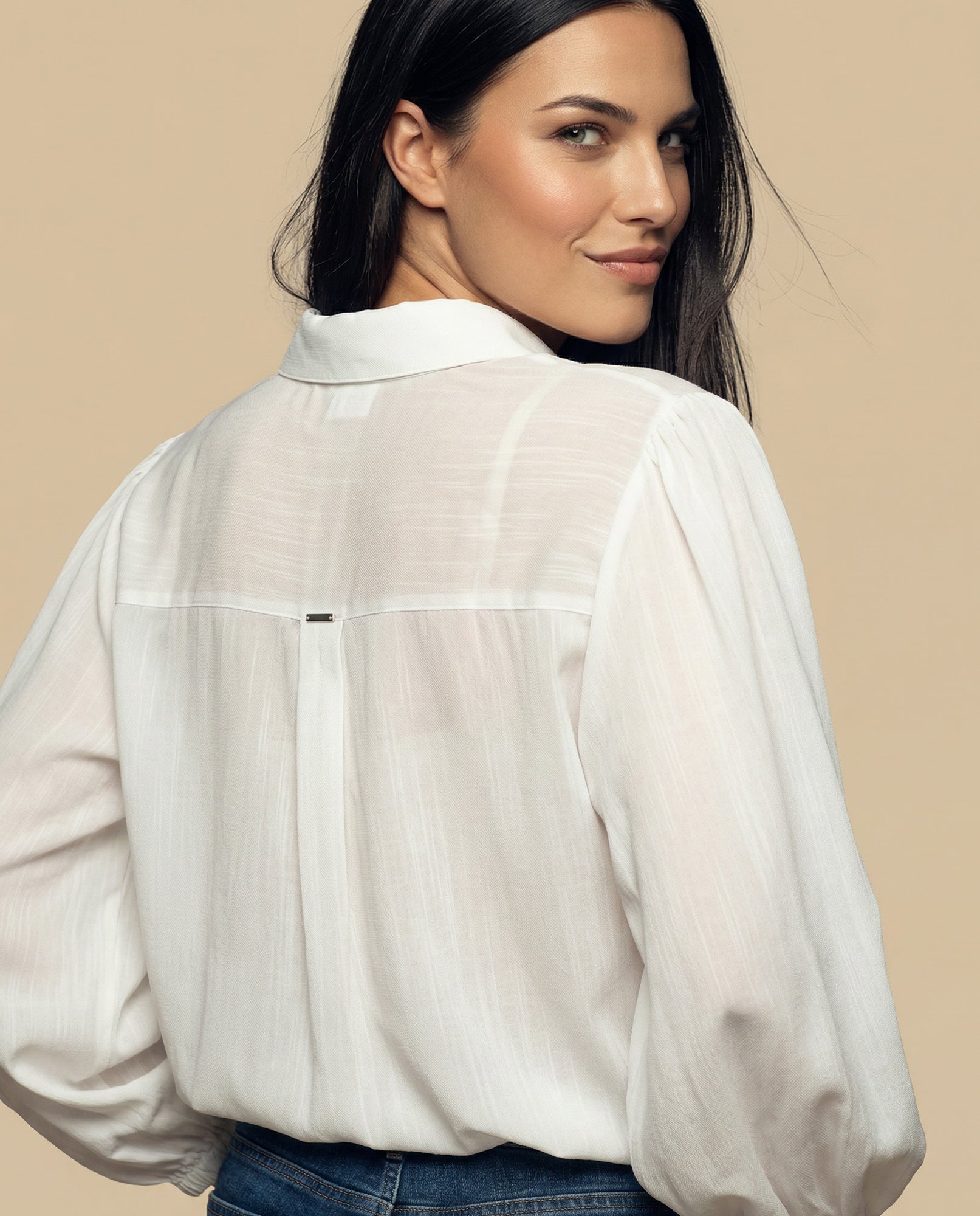 Camisa manga larga cuello camisero - Blanco 34_912H008_BLA114001_6