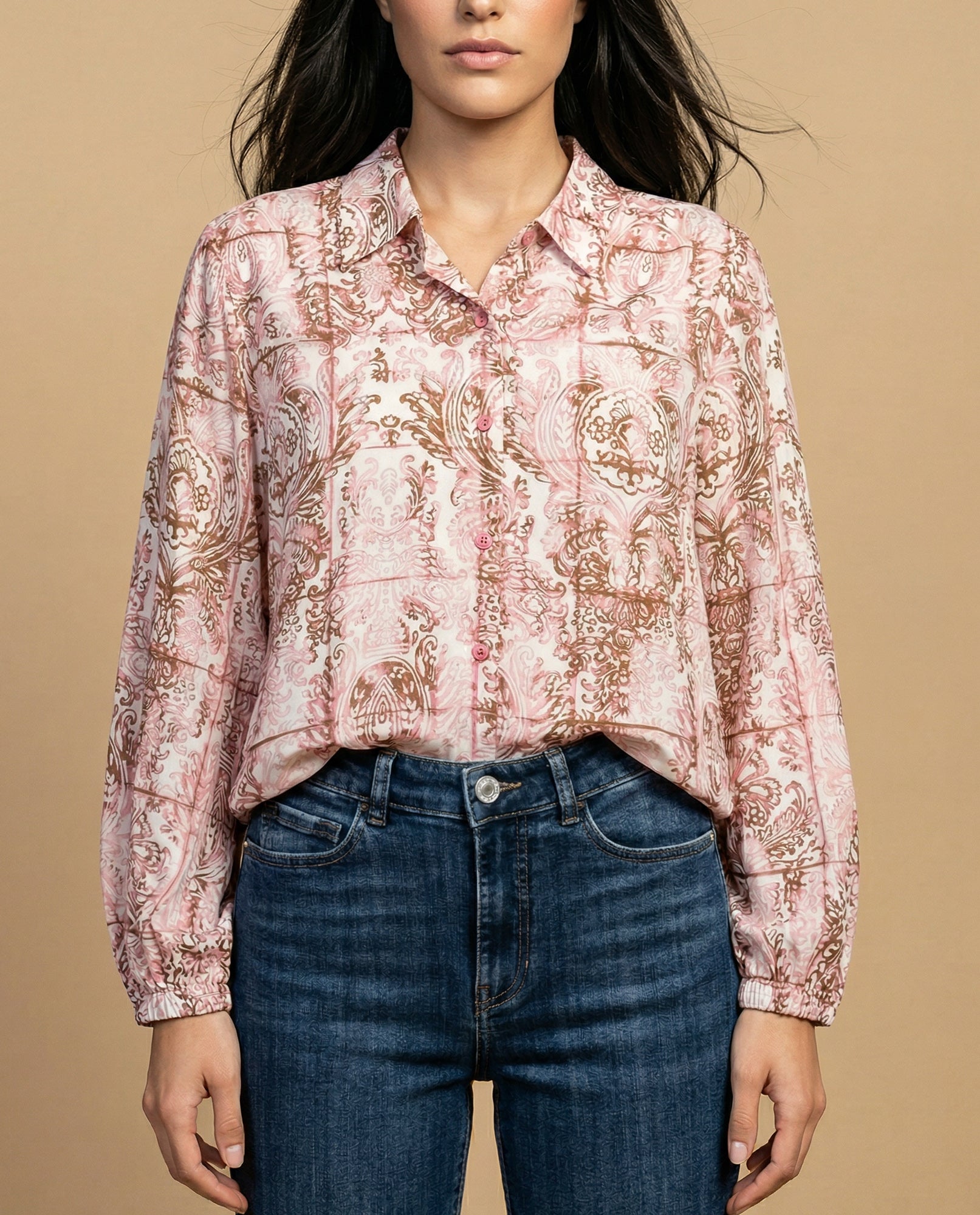 Camisa manga larga cuello camisero - Crudo 34_912H008_CRU120404_3