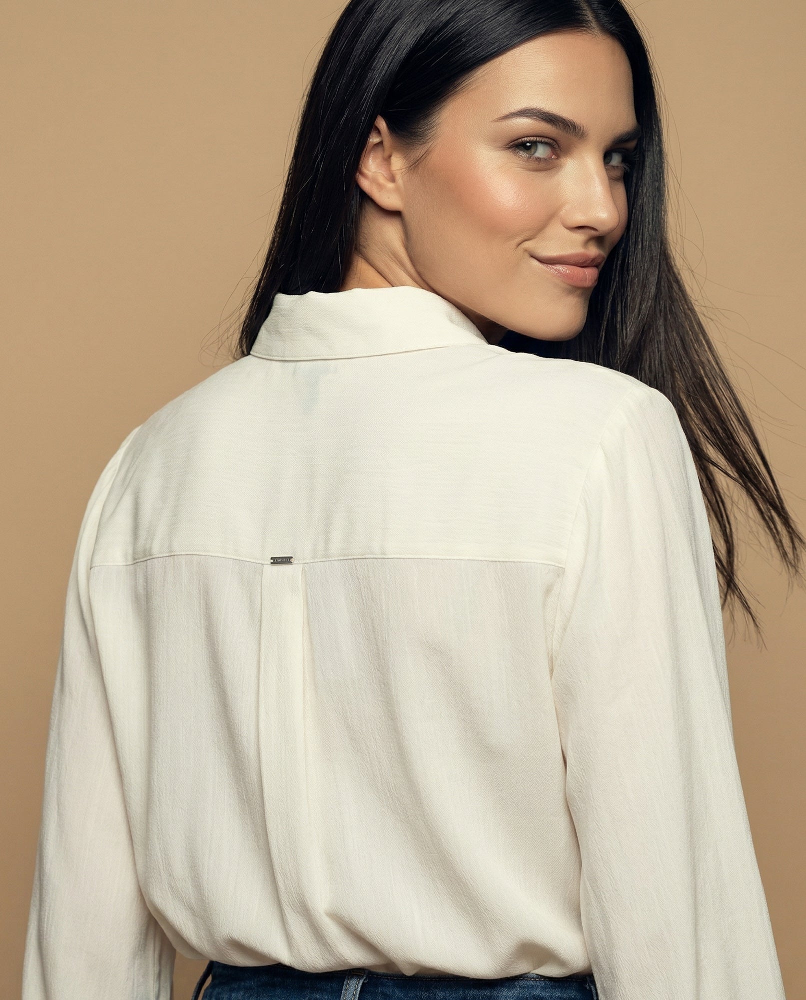 Camisa manga larga cuello camisero - Crudo 34_912H008_CRU130513_6