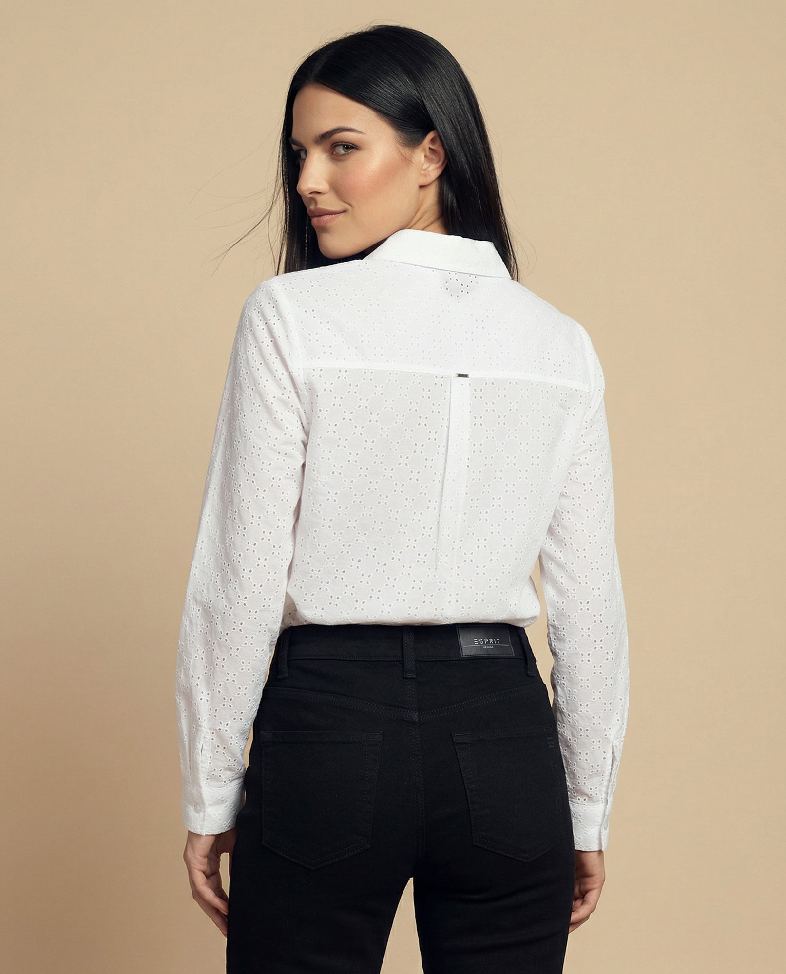 Camisa manga larga con textura de puntos en relieve - Blanco 34_912H010_BLA114001_4