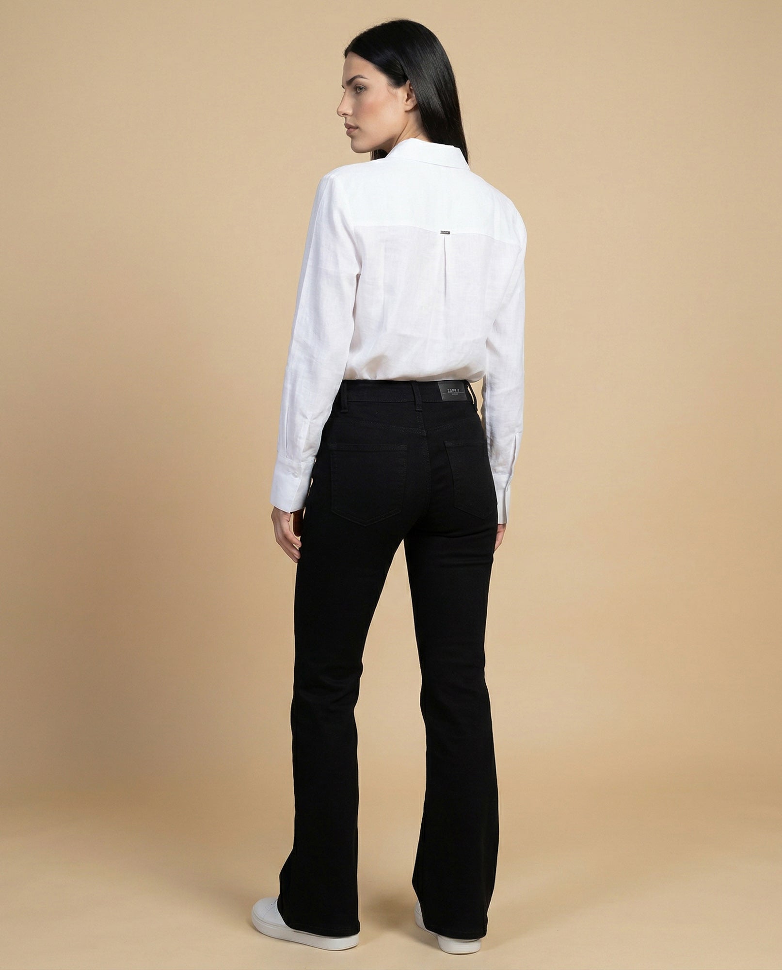 Camisa camisera manga larga con mezcla de lino - Blanco 34_912H012_BLA114001_4