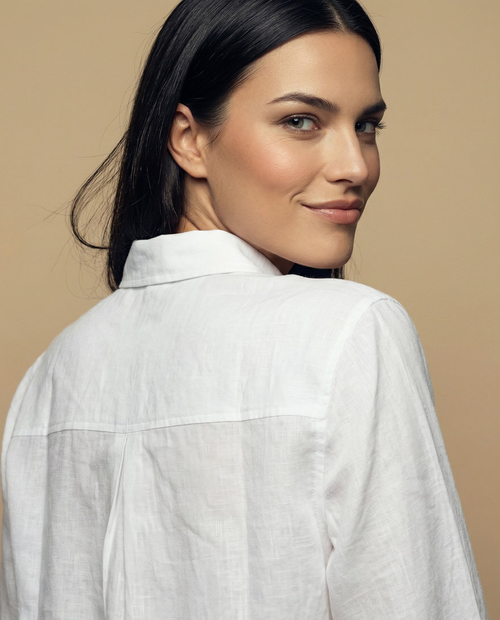 Camisa camisera manga larga con mezcla de lino - Blanco 34_912H012_BLA114001_6