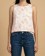 Camisa manga sisa con bordado floral - Crudo