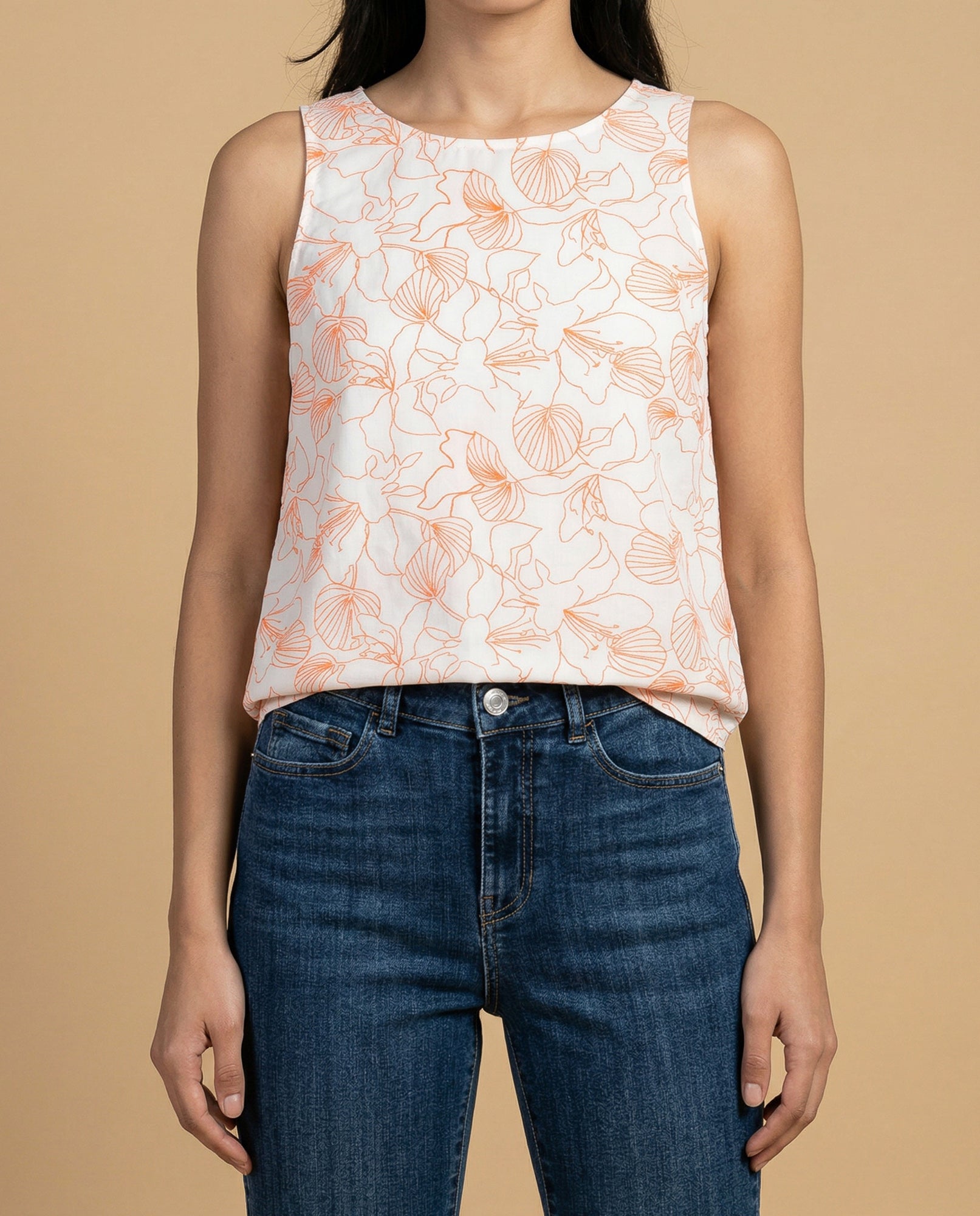Camisa manga sisa con bordado floral - Crudo 34_912H015_CRU144500_3