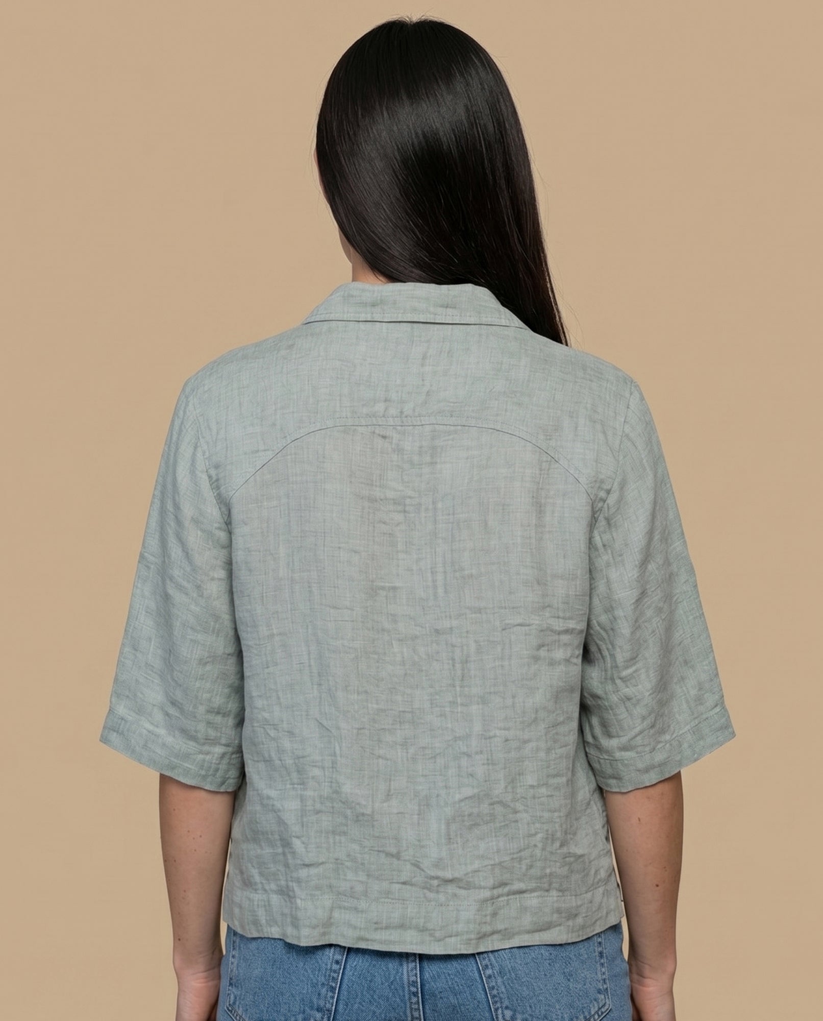 Camisa manga corta fit recto - Verde 34_912H032_VER176009_4