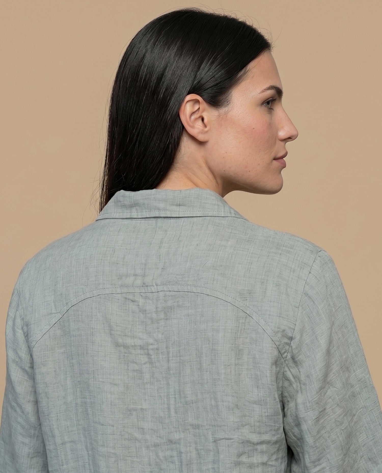 Camisa manga corta fit recto - Verde