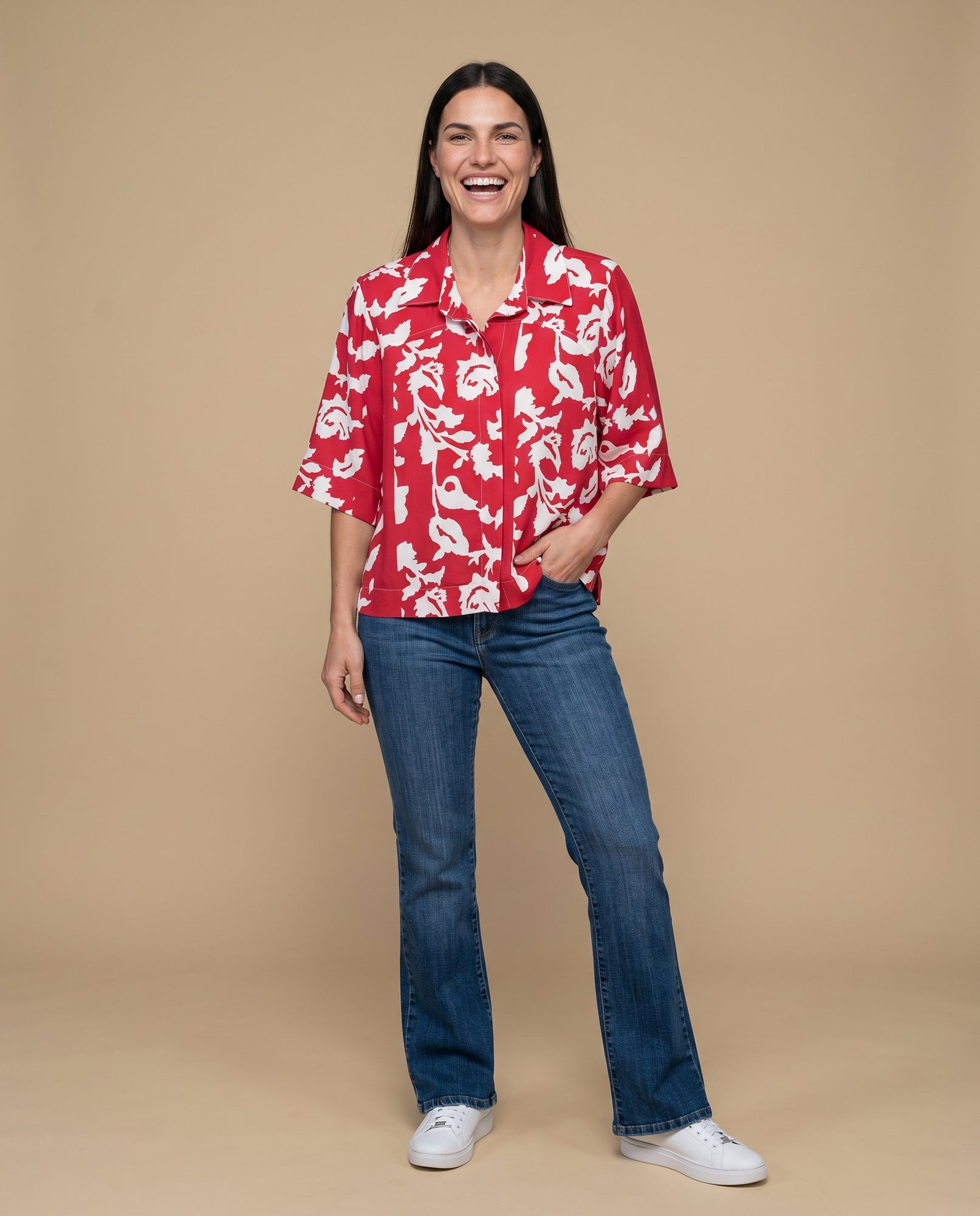 Camisa manga larga floral viscosa - Rojo 34_912H034_ROJ191763_5