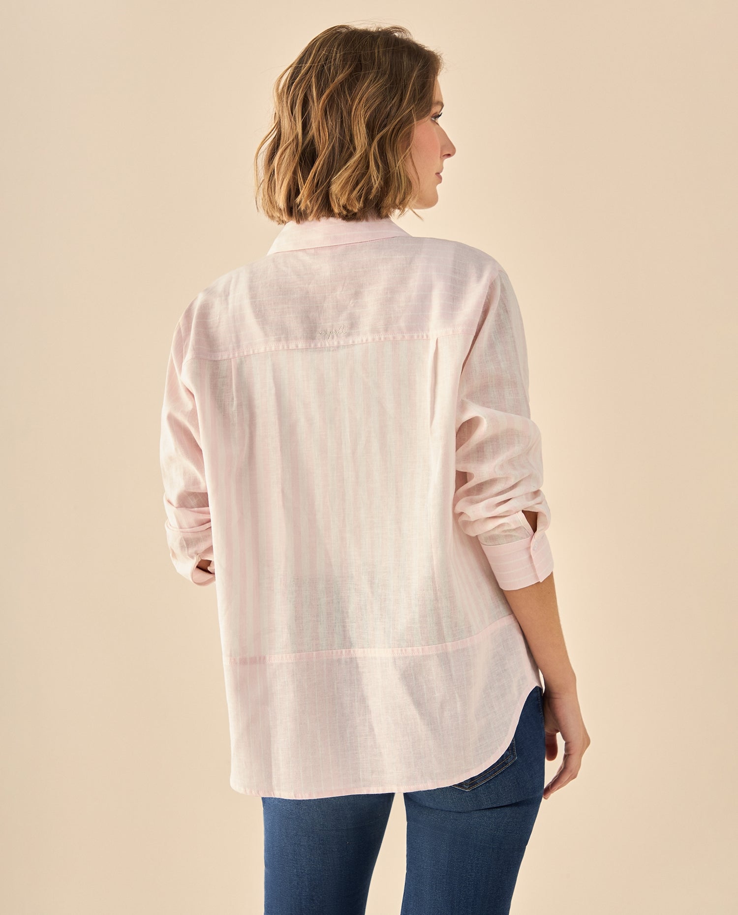 Camisa Manga Larga Versátil - Rosa