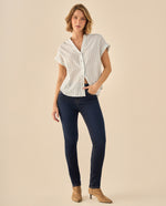 Camisa de Rayas Corte Oversized - Blanco