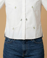 Camisa manga larga con estampado continuo - Verde