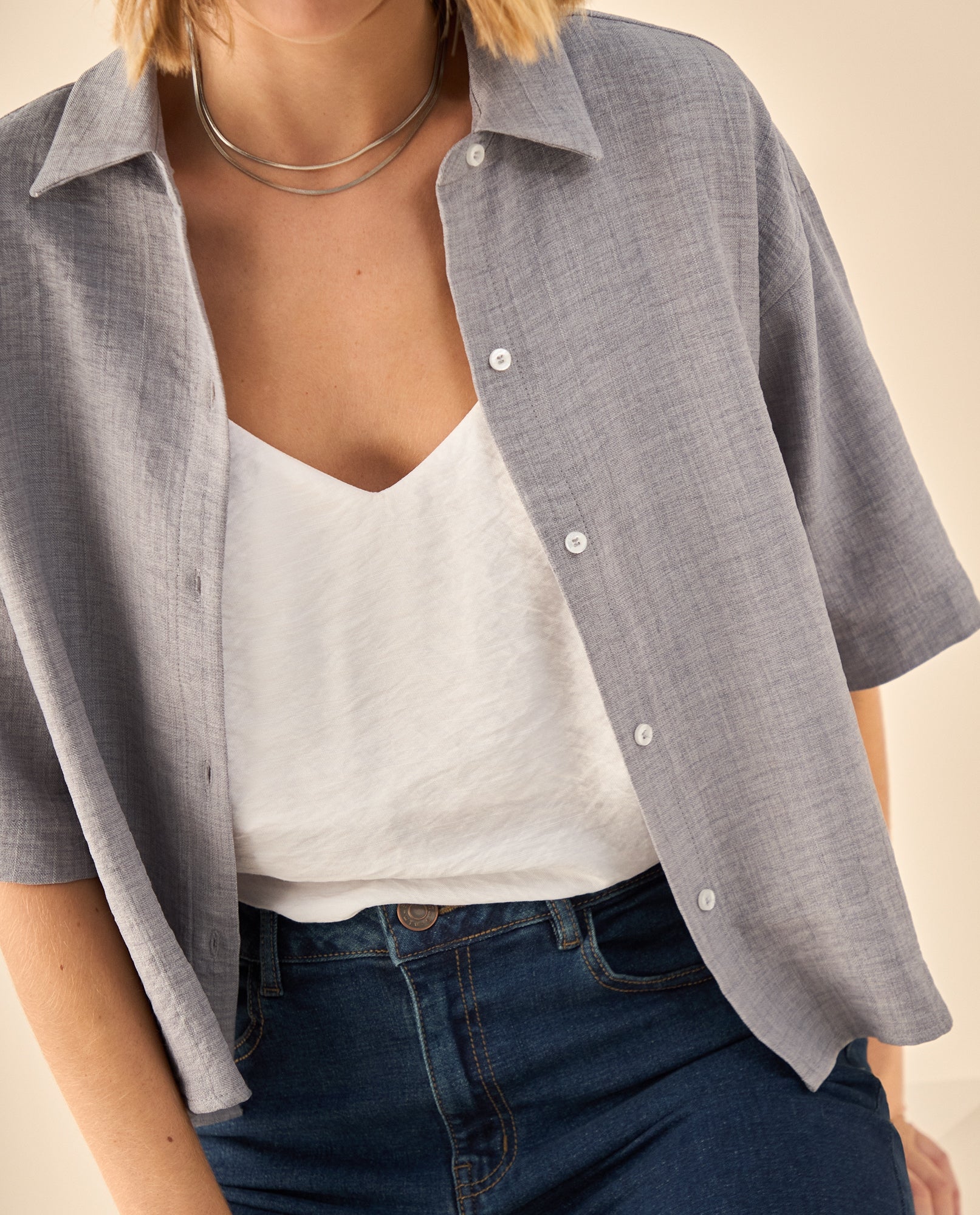 Camisa Oversized Manga Corta Premium - Gris 34_919G008_GRI173914_3