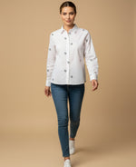 Camisa con Estampado Botánico - Crudo