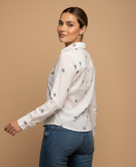 Camisa con Estampado Botánico - Crudo