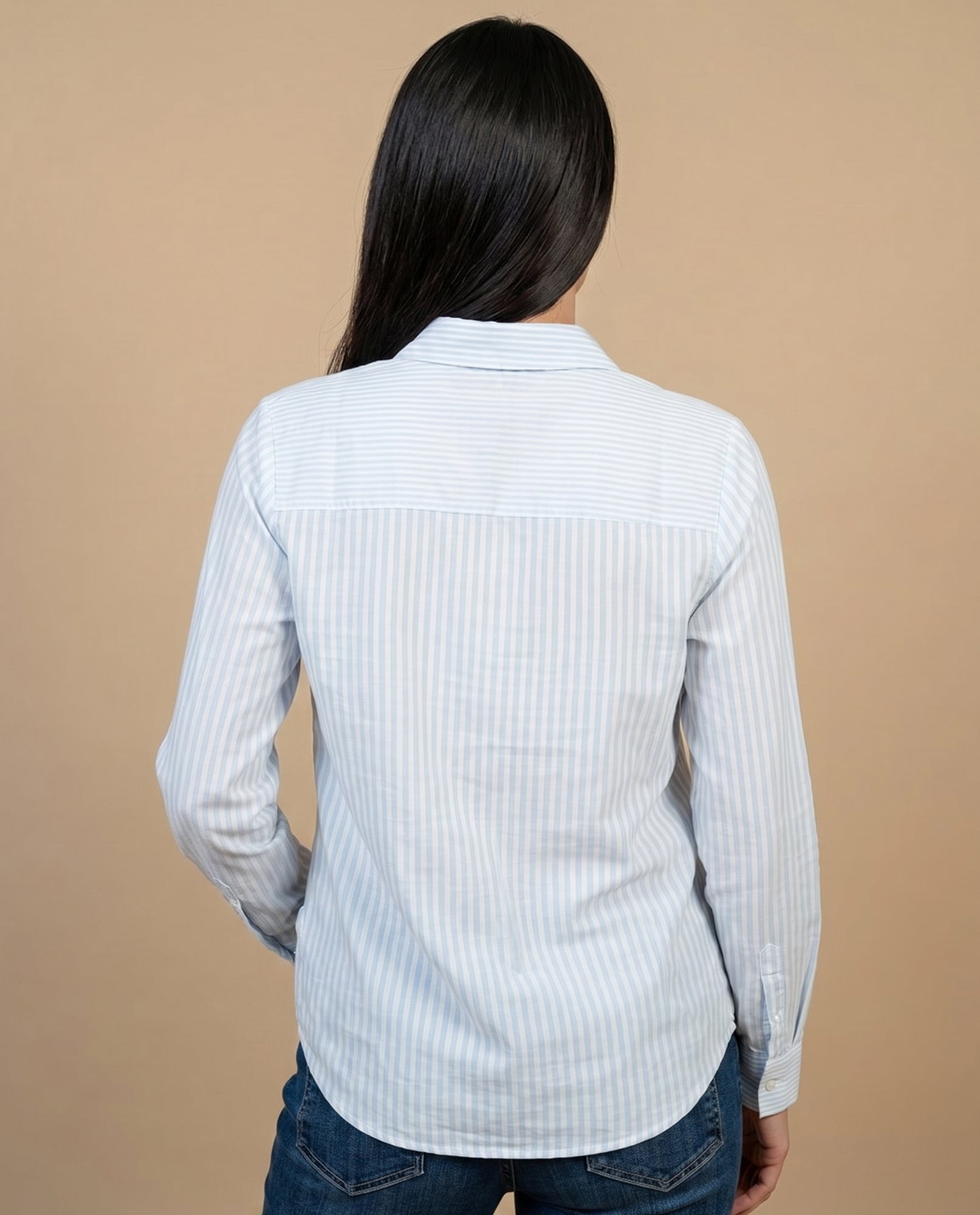 Camisa con Rayas Verticales Clásicas - Azul 34_919G304_AZU144123_4