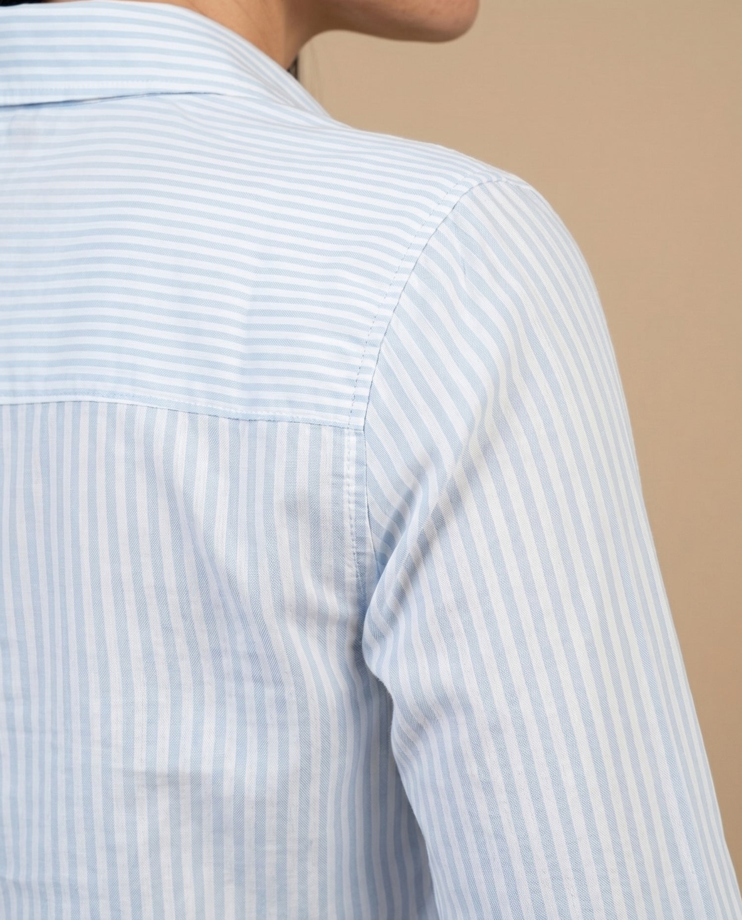 Camisa con Rayas Verticales Clásicas - Azul