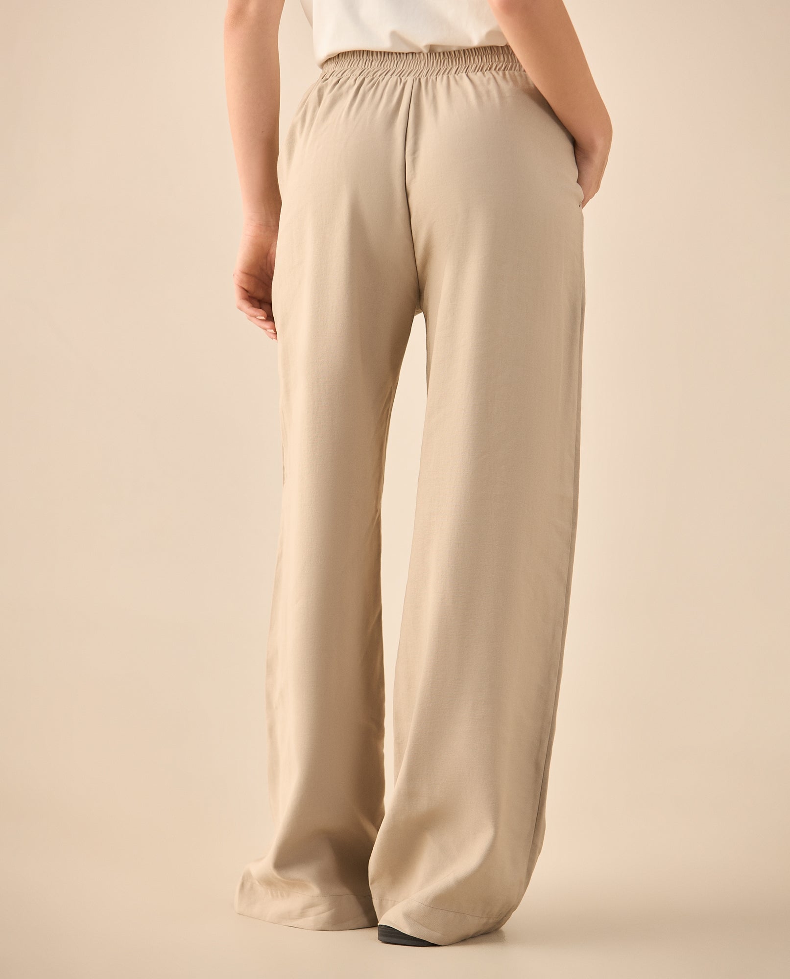 Pantalón con elástico posterior para mujer - Caqui 34_932G300_CAQ150513_6