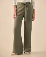 Pantalón con elástico posterior para mujer - Verde