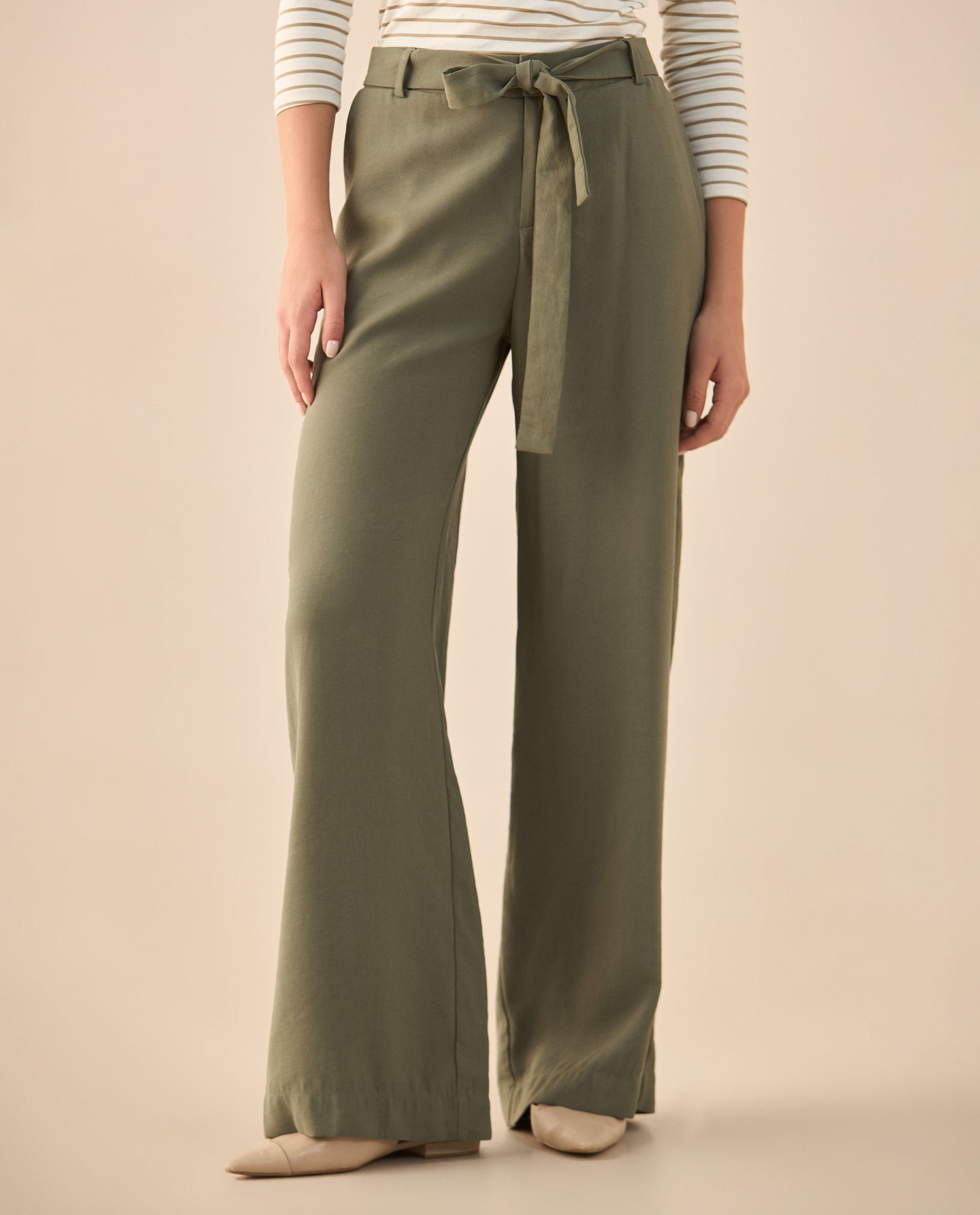 Pantalón con elástico posterior para mujer - Verde