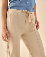 Pantalón Cargo con Cordón Ajustable - Beige