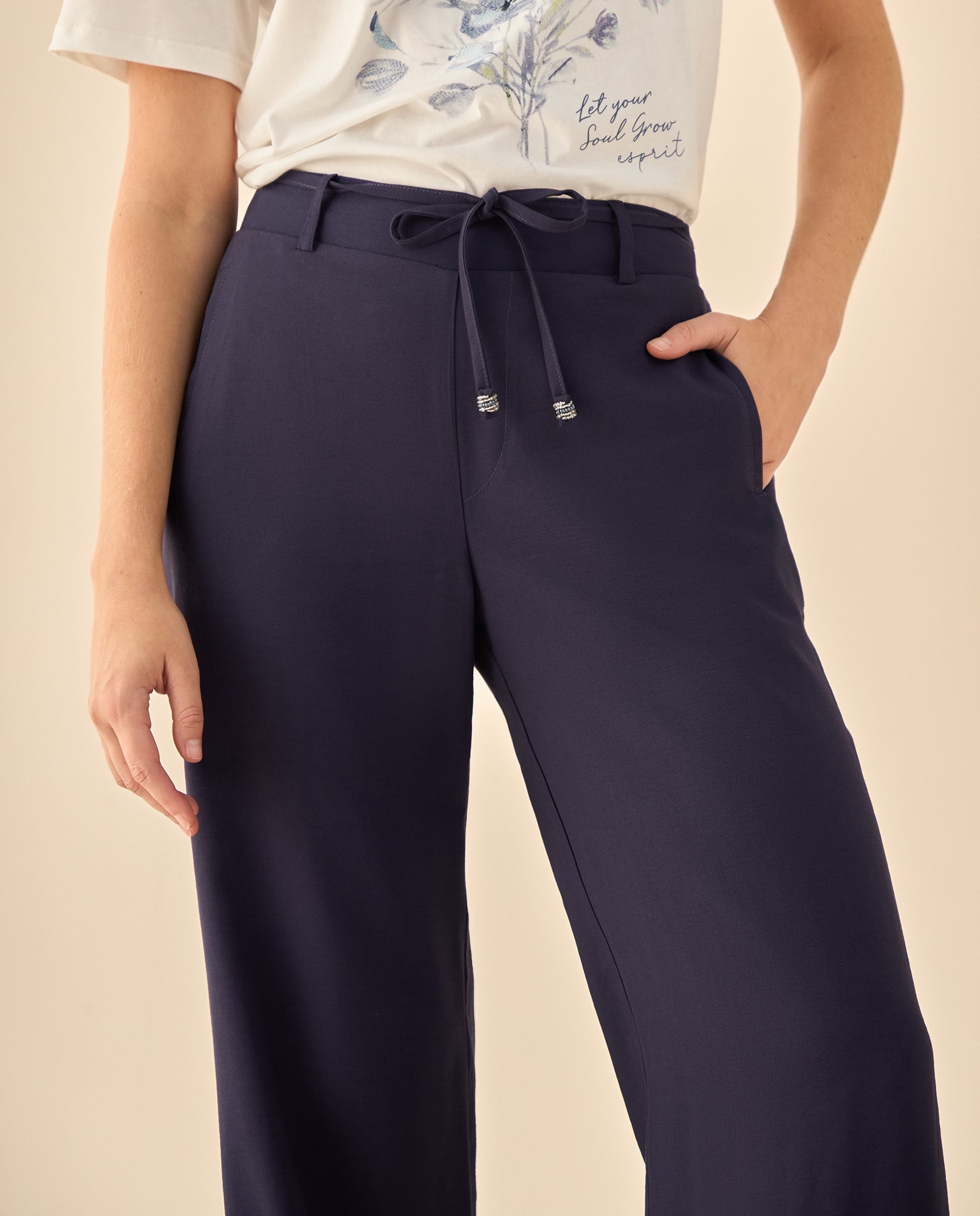 Pantalón Wide Leg con Cordón Ajustable - Azul 34_933G005_AZU144307_5