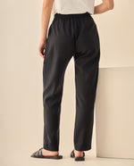 Pantalón de Cintura Alta con Cordón - Negro