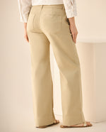 Pantalón clásico de silueta recta para mujer - Beige