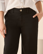 Pantalón clásico de silueta recta para mujer - Negro