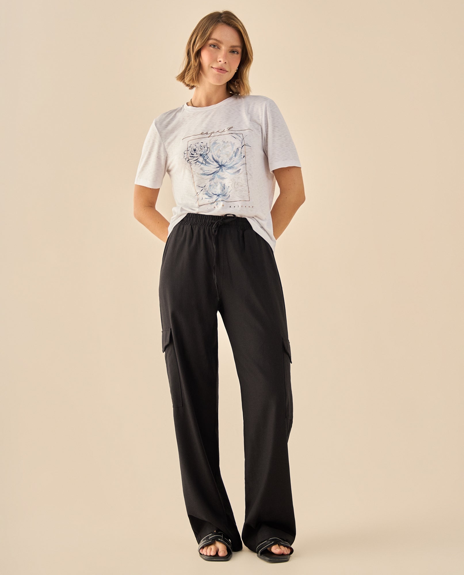 Pantalón Cargo con Cintura Elástica - Negro 34_933G300_NEG190303_5