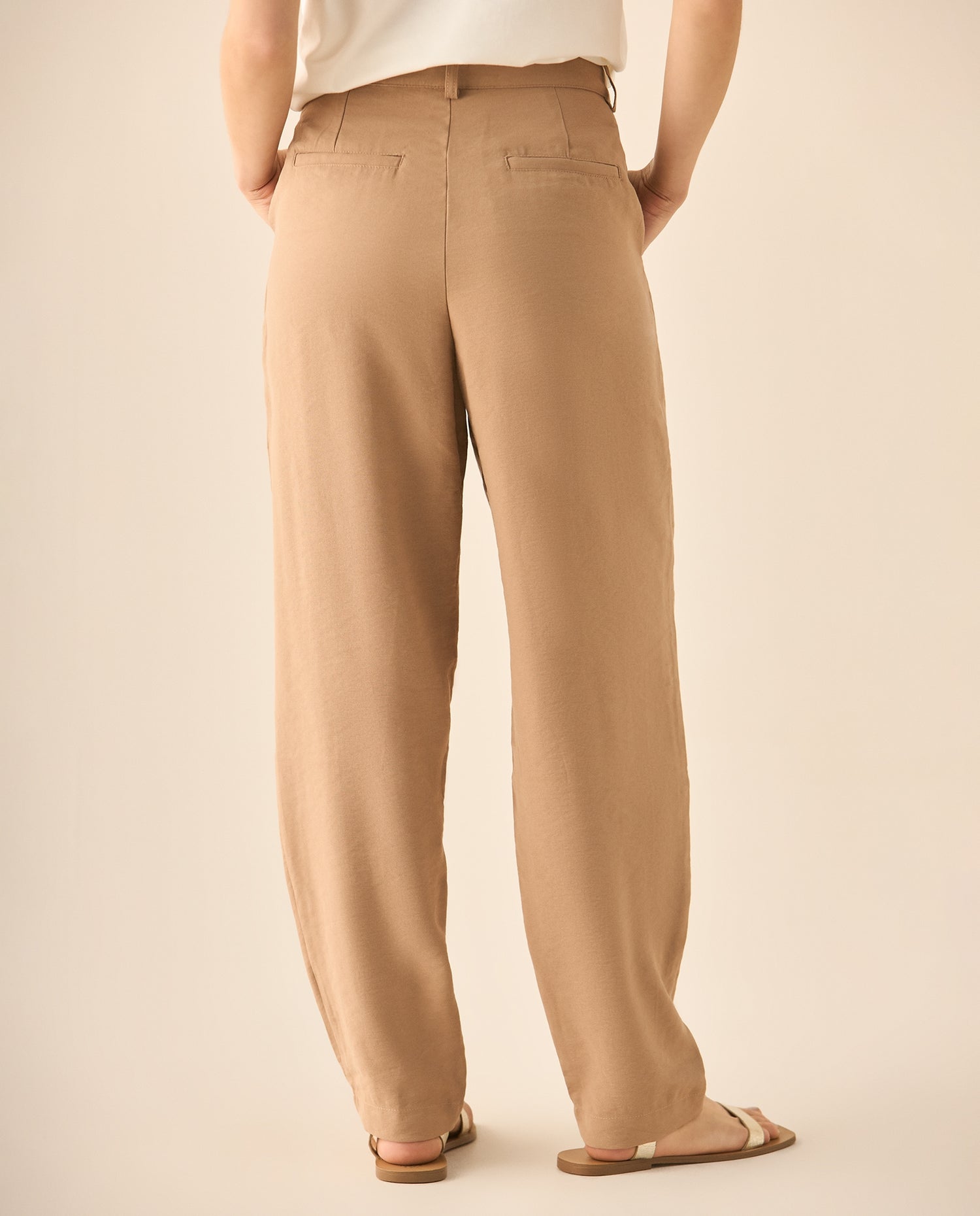Pantalón de bota recta para mujer  - Caqui