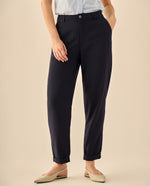 Pantalón con Botón Dorado - Azul