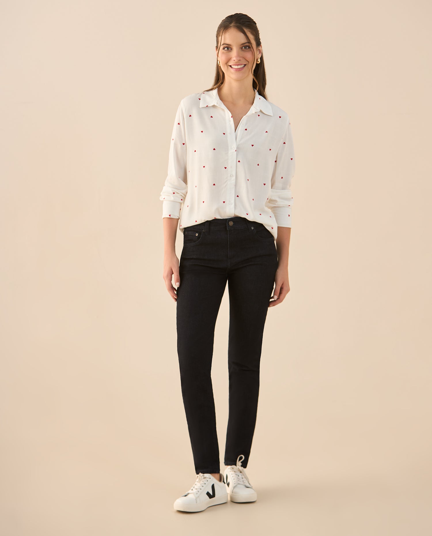 Jean bota recta tono oscuro para mujer - Azul