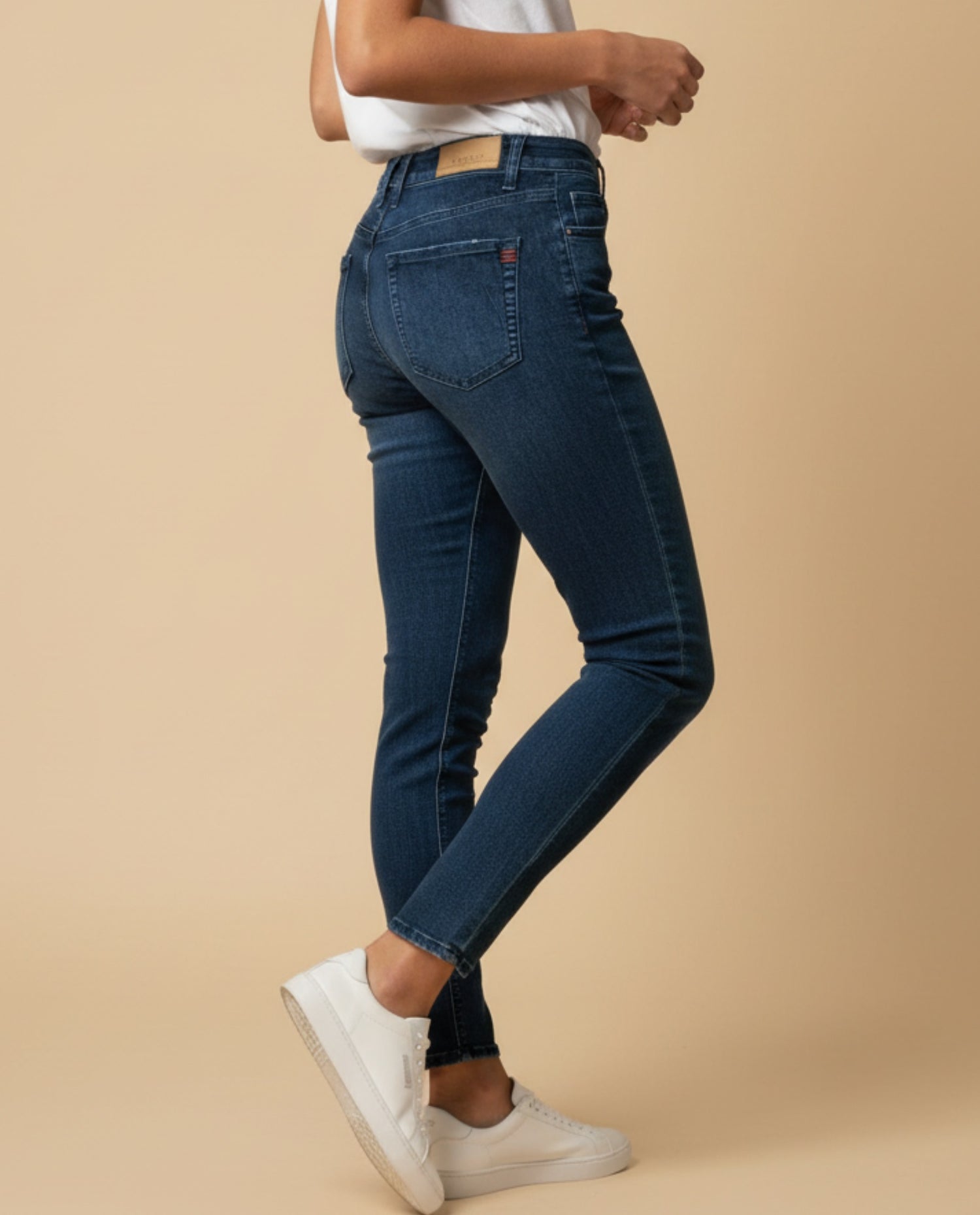 Jean skinny cinco bolsillos para mujer - Azul