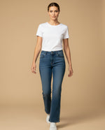 Jean boot cut con corte acampanado para mujer - Azul