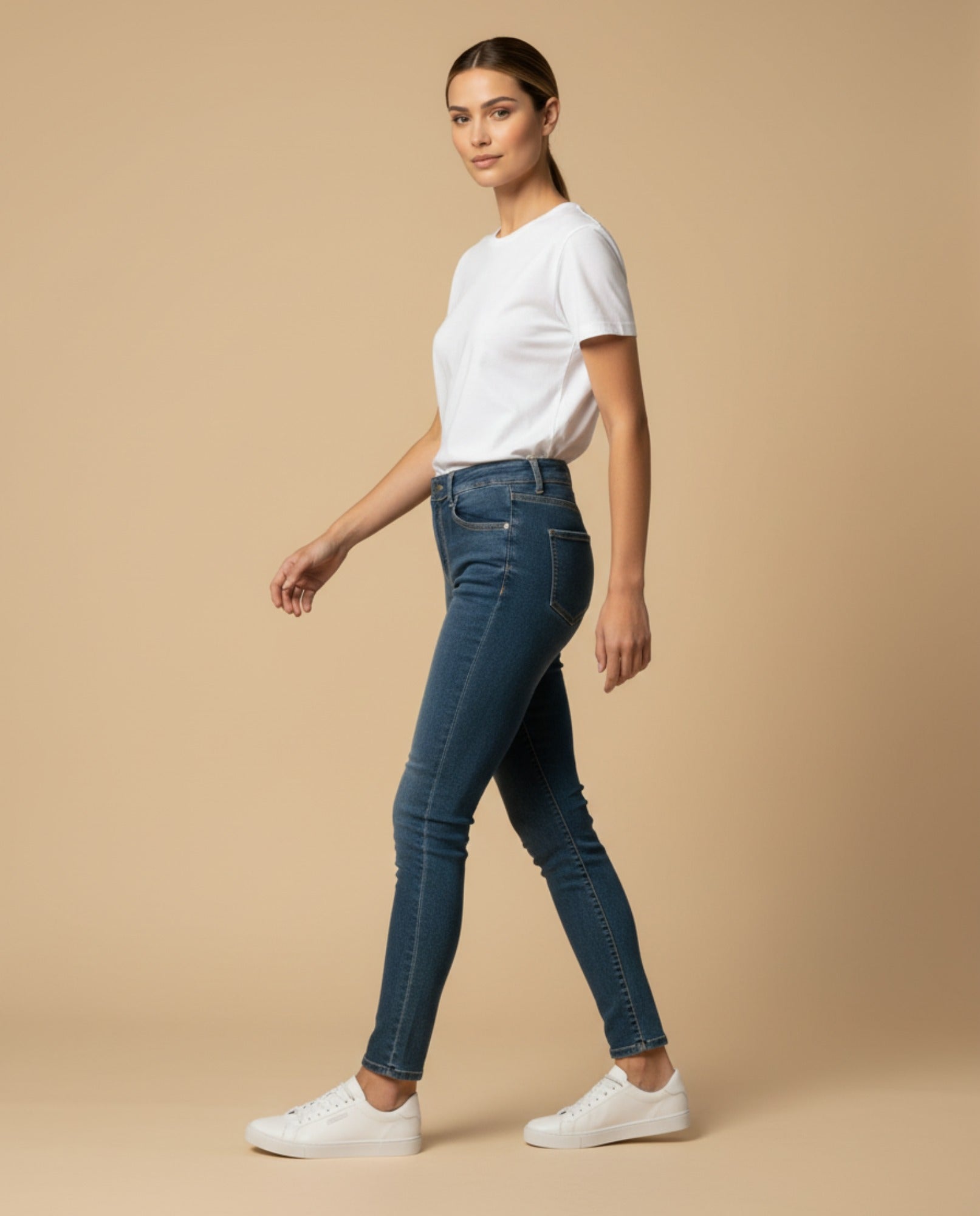 Jean skinny talle alto cinco bolsillos para mujer - Azul 34_979G301_AZU174027_0