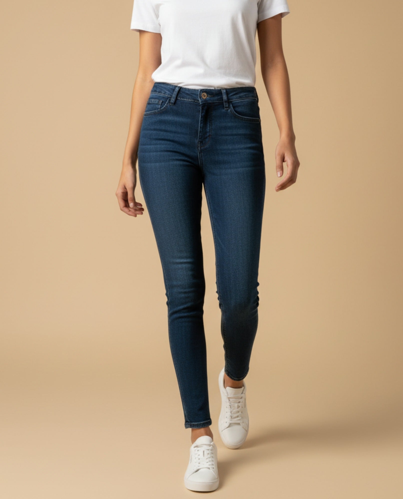 Jean skinny tiro alto cinco bolsillos para mujer - Azul 34_979G302_AZU193933_0
